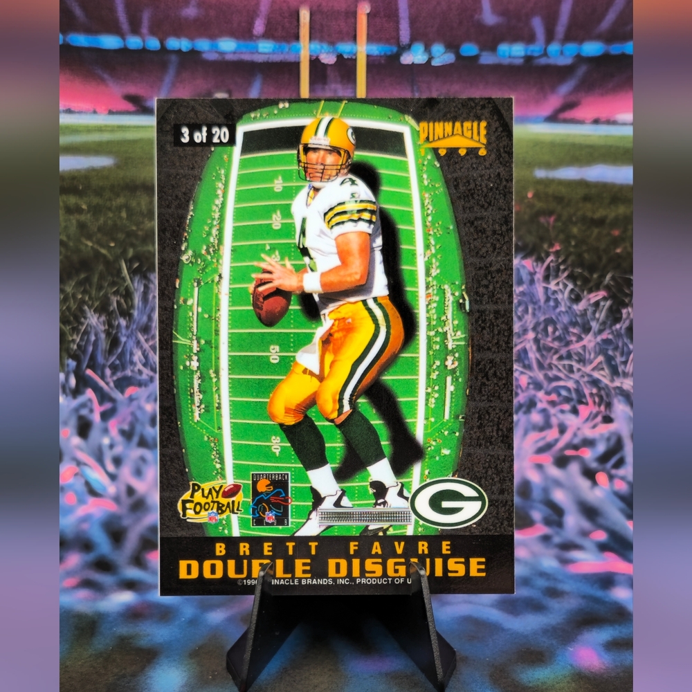1996 Pinnacle Brett Favre Emmitt Smith DOUBLE DISGUISE card #3 of 20